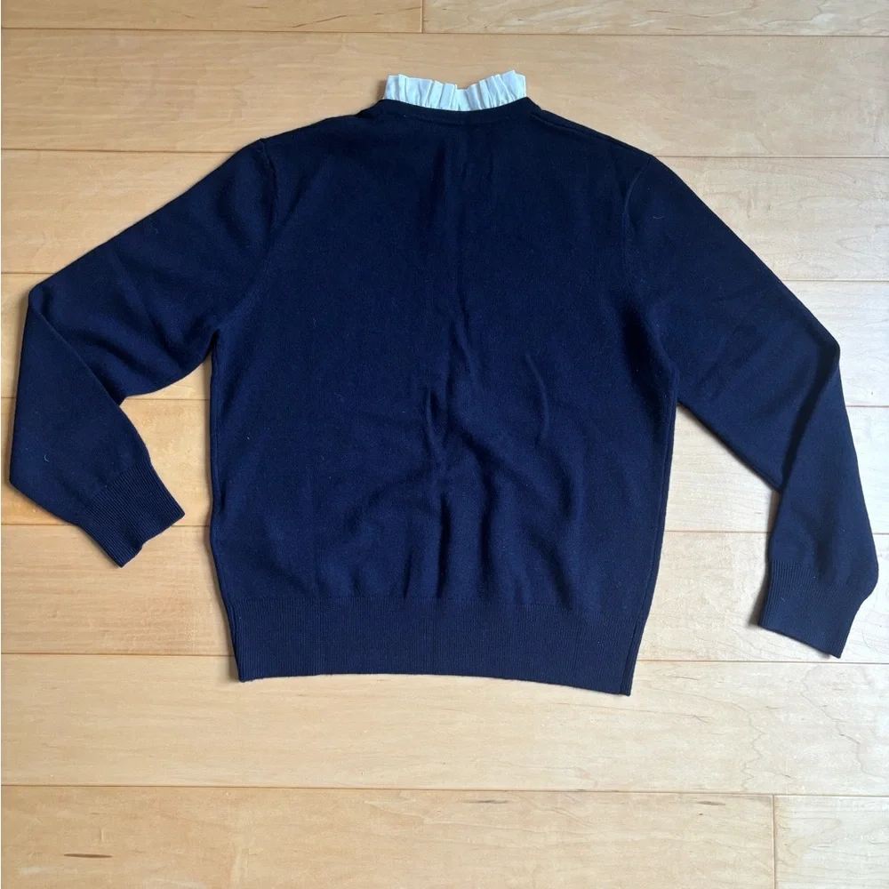 Sandro Isaure Sweater with Detachable White Ruffle Collar - Picture 5 of 12